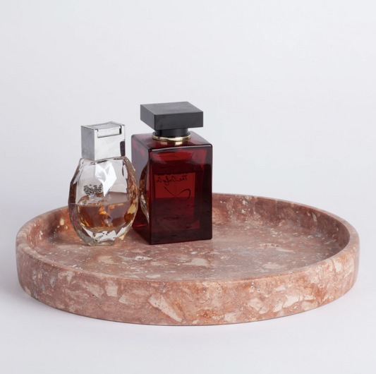 Natural Travertine Round Tray